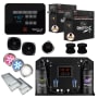SteamSpa Black Series WiFi and Bluetooth Double 7.5KW Quickstart Steam Bath Generator Package with Dual Aroma Pump Matte Black