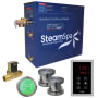 SteamSpa Indulgence 12 KW QuickStart Steam Bath Generator Package with Built-in Auto Drain Brushed Nickel