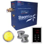 SteamSpa Indulgence 12 KW QuickStart Steam Bath Generator Package Polished Chrome