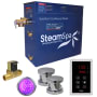 SteamSpa Indulgence 12 KW QuickStart Steam Bath Generator Package with Built-in Auto Drain Polished Chrome