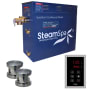 SteamSpa Oasis 10.5 KW QuickStart Steam Bath Generator Package Brushed Nickel