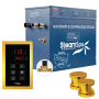 SteamSpa Oasis 12 KW QuickStart Steam Bath Generator Package with Built-in Auto Drain Gold