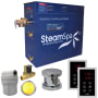 SteamSpa Royal 9 KW QuickStart Steam Bath Generator Package with Built-in Auto Drain Polished Chrome