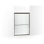 Sterling Finesse 65-1/2" High x 59-5/8" Wide Sliding Semi Frameless Shower Door with Clear Glass Anodized Deep Bronze