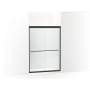Sterling Finesse 65-1/2" High x 59-5/8" Wide Sliding Semi Frameless Shower Door with Clear Glass Matte Black