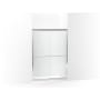 Sterling Finesse 65-1/2" High x 59-5/8" Wide Sliding Semi Frameless Shower Door with Clear Glass Silver