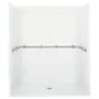 Sterling ADA Shower 63-1/4" x 39-3/8" x 73-1/4" Vikrell Shower with Drain Center White