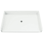 Sterling ADA Shower 63-1/4" x 39-3/8" x 8" Vikrell Shower Pan with Drain Center White