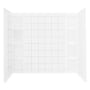 Sterling Ensemble 54-1/4" x 60" x 43-1/2" Vikrell Shower Wall Set with Tile Design White
