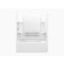 Sterling Accord Series 7115, 60" x 32" x 74" ADA Bath/Shower-Left-hand Drain White