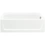 Sterling Ensemble 60" Vikrell Material Soaking Bathtub for Alcove Installations with Right Drain and Integral Apron White