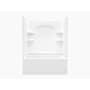 Sterling Ensemble AFD, Series 7122, 60" x 32" x 76" Curve Bath/Shower - Left-hand Drain White