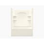 Sterling Ensemble AFD, Series 7122, 60" x 32" x 76" Curve Bath/Shower - Left-hand Drain Biscuit