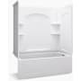 Sterling Ensemble 55-1/4" x 60" x 33-1/4" Vikrell Shower Wall Set with Curve Design White