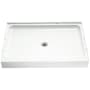 Sterling Ensemble 48" x 34" x 5-1/2" Vikrell Shower Pan with Drain Center White