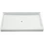 Sterling Ensemble 60" x 34" Vikrell Shower Pan with Single Threshold and 3-5/16" Center Drain - Less Drain Assembly White