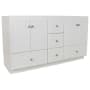 Strasser Simplicity 60" Double Free Standing Vanity Cabinet Only - Less Vanity Top Satin White