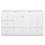 Strasser Simplicity 60" Single Free Standing Vanity Cabinet Only - Less Vanity Top Satin White