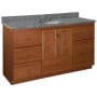 Strasser Simplicity 60" Single Free Standing Vanity Cabinet Only - Less Vanity Top Medium Alder