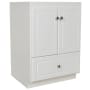 Strasser Simplicity 24" Single Free Standing Vanity Cabinet Only - Less Vanity Top Satin White