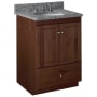 Strasser Simplicity 24" Single Free Standing Vanity Cabinet Only - Less Vanity Top Dark Alder