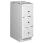 Strasser Simplicity 34-1/2" MDF and Plywood Bathroom Bridge or Side Cabinet Satin White