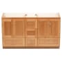 Strasser Simplicity 60" Double Free Standing Vanity Cabinet Only - Less Vanity Top Natural Alder