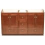 Strasser Simplicity 60" Double Free Standing Vanity Cabinet Only - Less Vanity Top Medium Alder