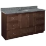 Strasser Simplicity 60" Single Free Standing Vanity Cabinet Only - Less Vanity Top Dark Alder