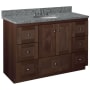 Strasser Simplicity 48" Single Free Standing Vanity Cabinet Only - Less Vanity Top Dark Alder
