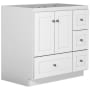 Strasser Simplicity 36" Single Free Standing Vanity Cabinet Only - Less Vanity Top Satin White