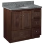 Strasser Simplicity 36" Single Free Standing Vanity Cabinet Only - Less Vanity Top Dark Alder