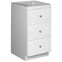 Strasser Simplicity 34-1/2" MDF and Plywood Bathroom Bridge or Side Cabinet Satin White