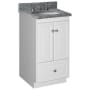Strasser Simplicity 18" Single Free Standing Vanity Cabinet Only - Less Vanity Top Satin White