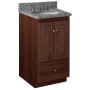 Strasser Simplicity 18" Single Free Standing Vanity Cabinet Only - Less Vanity Top Dark Alder