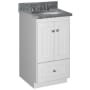 Strasser Simplicity 18" Single Free Standing Vanity Cabinet Only - Less Vanity Top Satin White