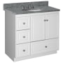 Strasser Simplicity 36" Single Free Standing Vanity Cabinet Only - Less Vanity Top Satin White
