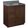 Strasser Simplicity 30" Single Free Standing Vanity Cabinet Only - Less Vanity Top Dark Alder