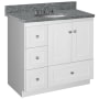Strasser Simplicity 36" Single Free Standing Vanity Cabinet Only - Less Vanity Top Satin White