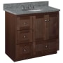 Strasser Simplicity 36" Single Free Standing Vanity Cabinet Only - Less Vanity Top Dark Alder