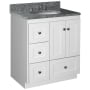 Strasser Simplicity 30" Single Free Standing Vanity Cabinet Only - Less Vanity Top Satin White
