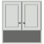 Strasser Simplicity 26" MDF and Plywood Wall Mounted Bathroom Cabinet Dewy Morning