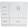 Strasser Simplicity 36" Single Free Standing Vanity Cabinet Only - Less Vanity Top Satin White
