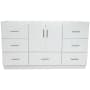 Strasser Simplicity 60" Single Free Standing Vanity Cabinet Only - Less Vanity Top Satin White