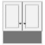 Strasser Simplicity 26" MDF and Plywood Wall Mounted Bathroom Cabinet Satin White
