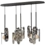 Studio M Megalith 5 Light 48" Wide LED Linear Chandelier by Nina Magon Gunmetal