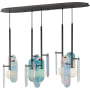 Studio M Megalith 5 Light 48" Wide LED Linear Chandelier by Nina Magon Gunmetal