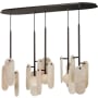 Studio M Megalith 5 Light 48" Wide LED Linear Chandelier by Nina Magon Brushed Bronze