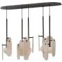 Studio M Megalith 5 Light 48" Wide LED Linear Chandelier by Nina Magon Gunmetal