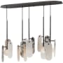 Studio M Megalith 5 Light 48" Wide LED Linear Chandelier by Nina Magon Gunmetal